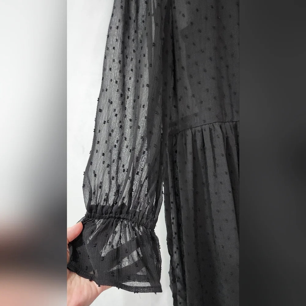 WAYF Where Are You From NWT‎ Women's Sheer Dress Size M Black Fairygoth Witchy - Picture 5 of 9